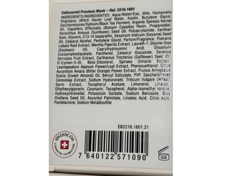 Cellcosmet Precious Mask Radiance Revealing Harmonising Mask, 3.88 oz/100 mL