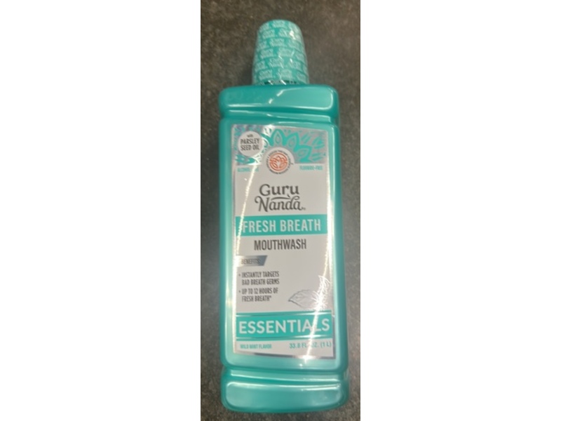 Guru Nanda Mouthwash, Fresh Breath, 33.8 fl oz/1 L