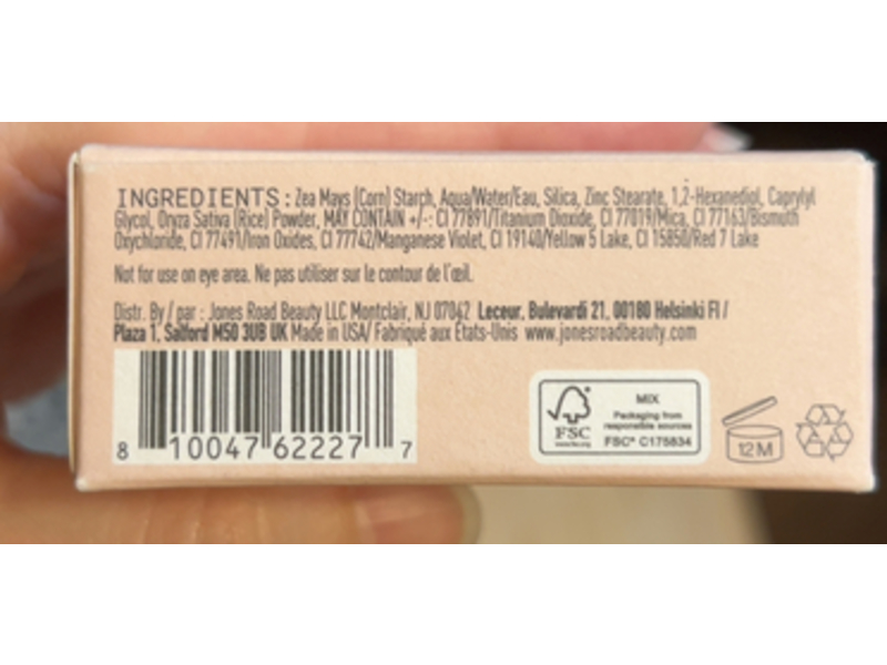 Jones Road Tinted Face Powder, Pink Rose, 0.22 oz/6.5 g