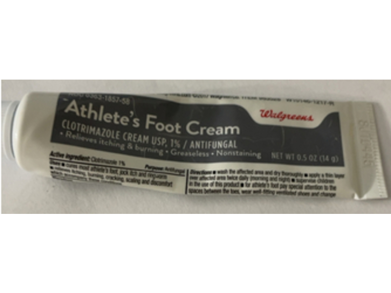 Walgreens Athlete's Foot Cream, Clotrimazole 1%, 0.5 oz/14 g