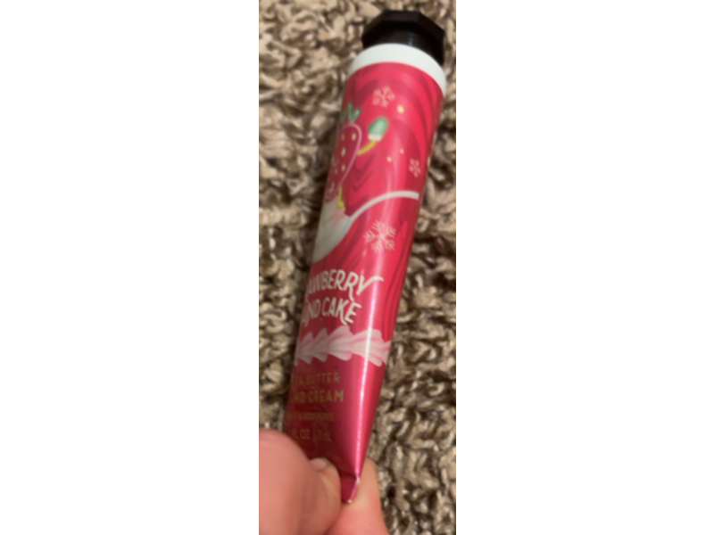 Bath & Body Works Shea Butter Hand Cream, Strawberry Pound Cake, 1 fl oz/29mL