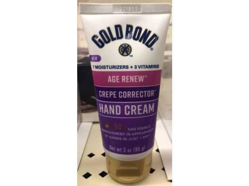 Gold Bond Crepe Corrector Hand Cream, 3 Vitamins, 3 oz/85 g