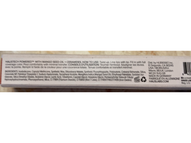 Haus Labs By Lady Gaga Le Monster Lip Crayon, Peach Matte, 0.05 fl oz