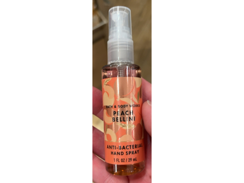 Bath & Body Works Anti - Bacterial Hand Spray, Peach Bellini, 1 fl oz/29 mL