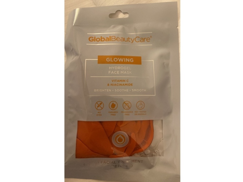 Global Beauty Care Hydrogel Face Mask, Glowing, 2 oz/60 mL