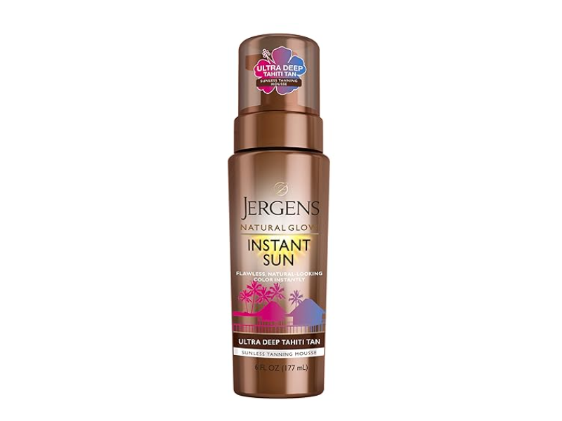Jergens Instant Sun Sunless Tanning Mousse, Ultra Deep Tahiti, 6 fl oz/177 mL