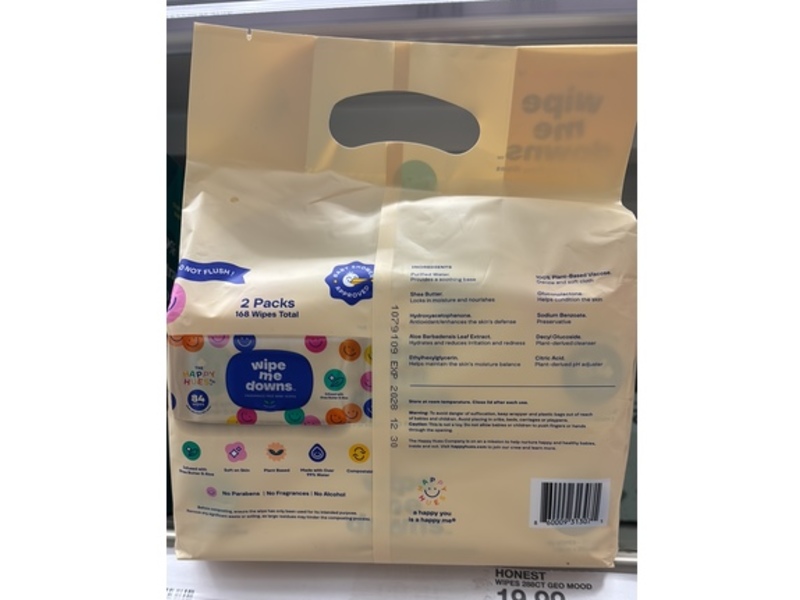 The Happy Hues Wipe Me Downs Baby Wipes, 168 Count, Pack Of 2