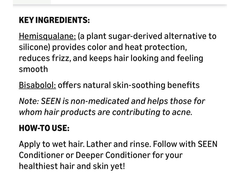 Seen Shampoo, Fragrance-Free, 8.6 fl oz/254 mL