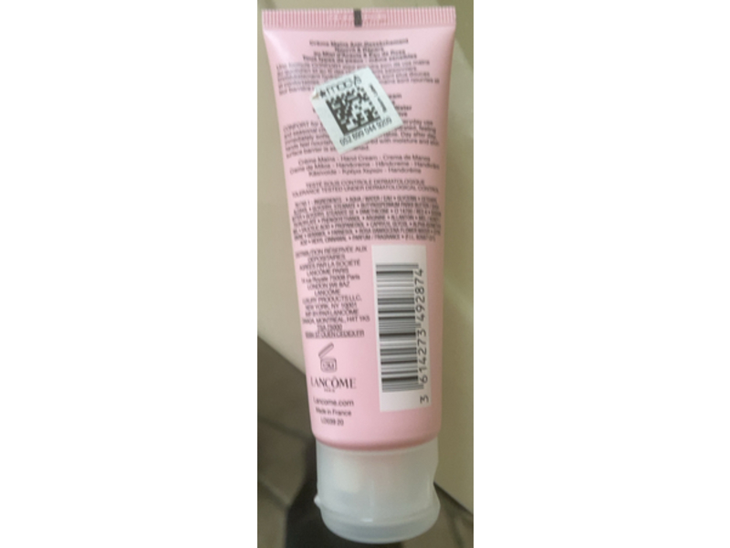 Lancome Confort Hand Cream, Acacia Honey & Rose Water, 6 fl oz/75 mL
