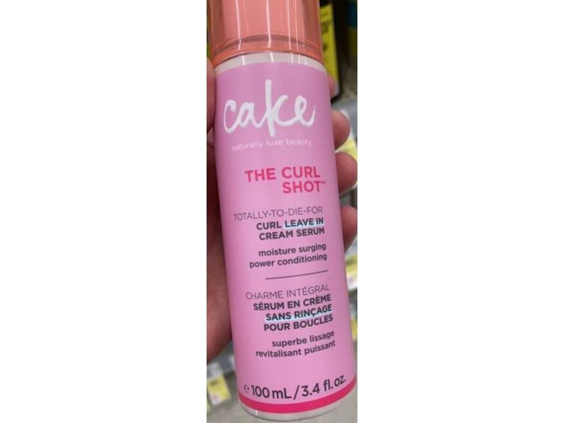 Cake The Curl Shot Curl Leave In Cream Serum, 3.4 fl oz/100 mL