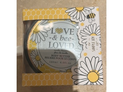 Giftcraft Love & Bee Loved Body Butter, Vanilla Blossom, 4 fl oz/120 mL