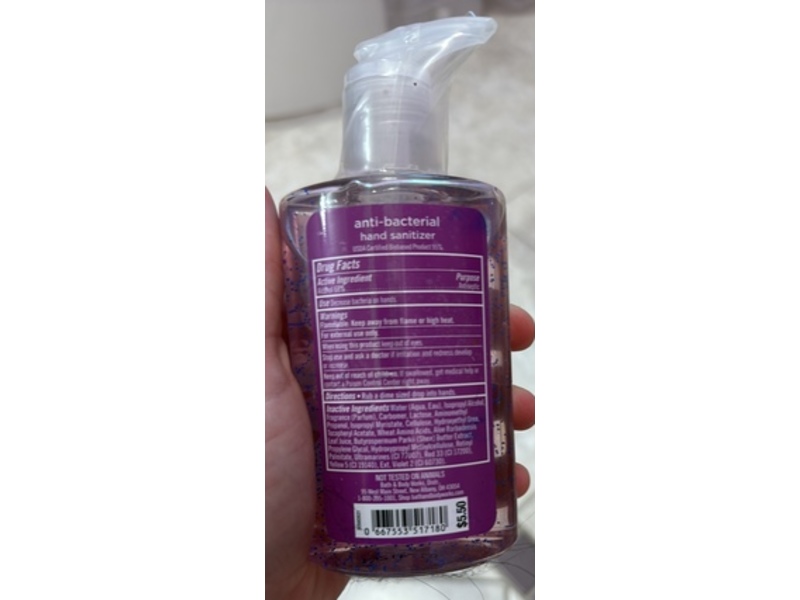 Bath & Body Works Anti-Bacterial Hand Gel, Black Cherry Merlot, 7.6 fl oz/225 mL