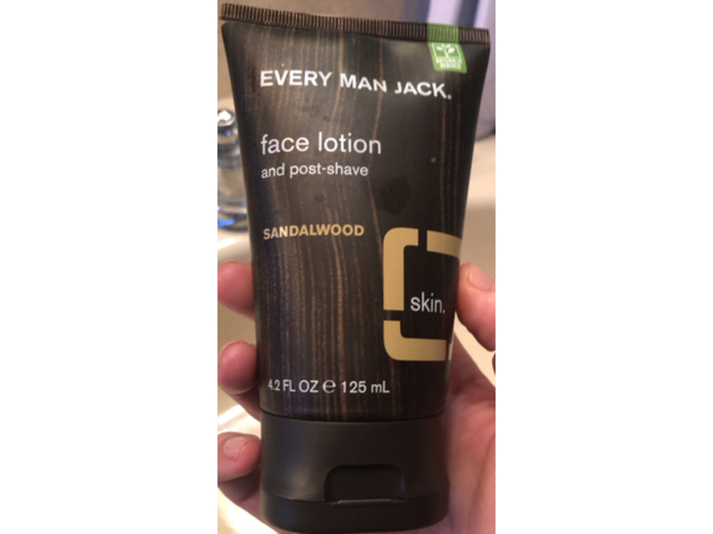 Every Man Jack Face Lotion, Sandalwood, 4.2 fl oz/125 mL
