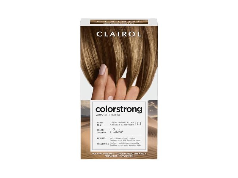 Clairol Colorstrong Permanent Hair Color, 6.3 Light Golden Brown-Cairo, 6.6 fl oz
