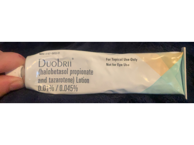 Duobrii (Halobetasol Propionate & Tazarotene) Lotion 0.01%/0.045%, 100 g, Bausch Health (Rx)