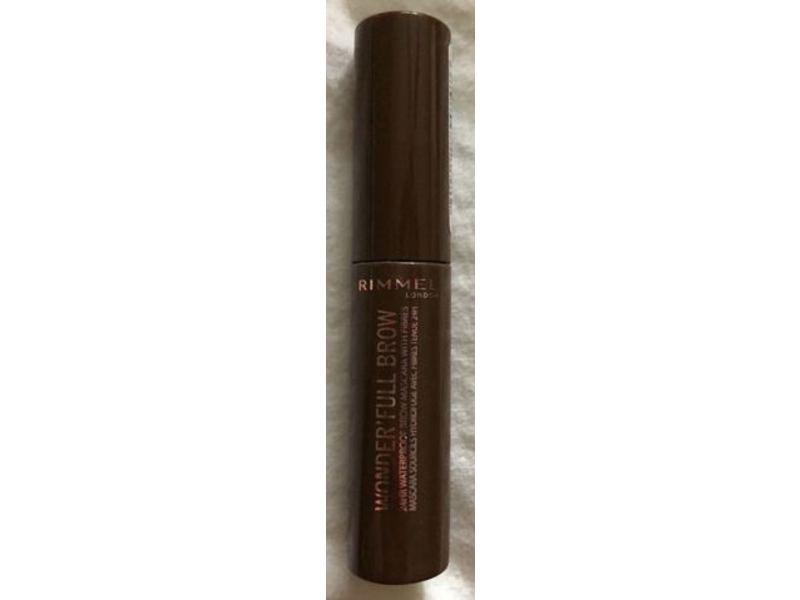 Rimmel London Wonderfull Brow Mascara, 002 Medium Brown, Waterproof, 0.15 fl oz