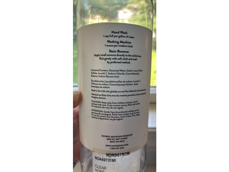 Nordstrom Fabric Wash, Unscented, 32 fl oz/946 mL