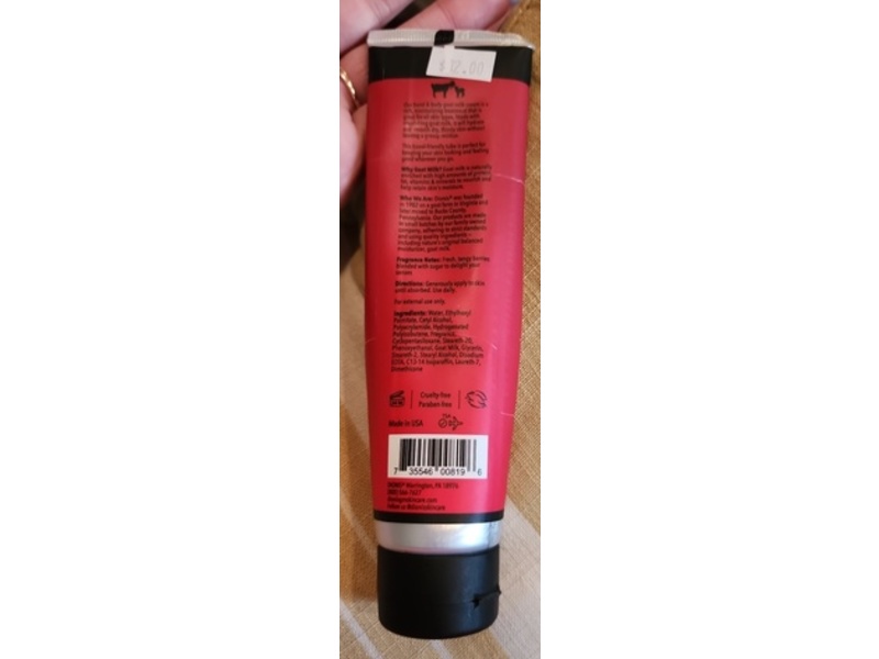 Goat Milk Skincare Hand & Body Cream, Sugarberry, 3.3 oz/93 g