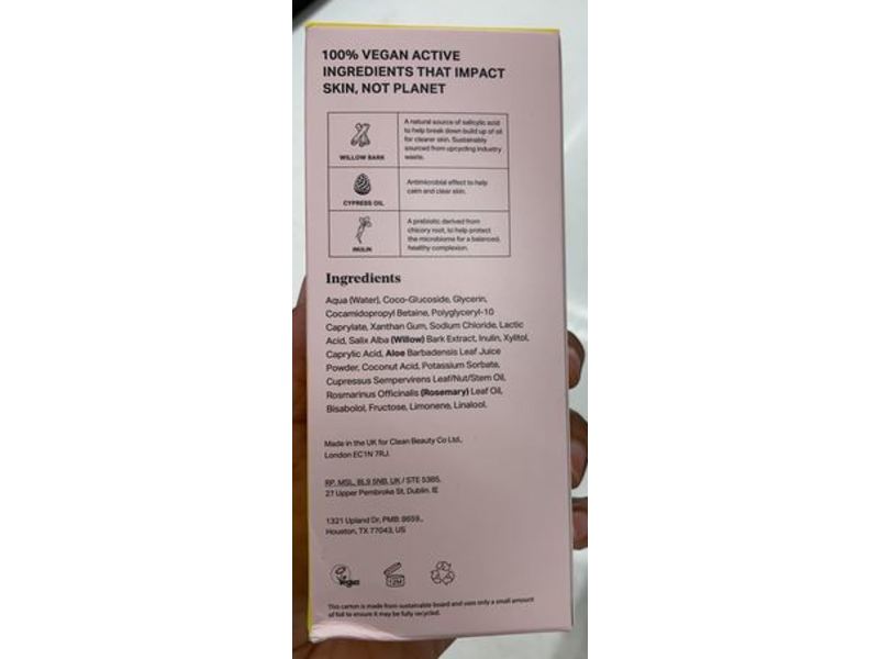 BYBI Crystal Clear Facial Cleansing Gel, 5.1 fl oz/150 mL