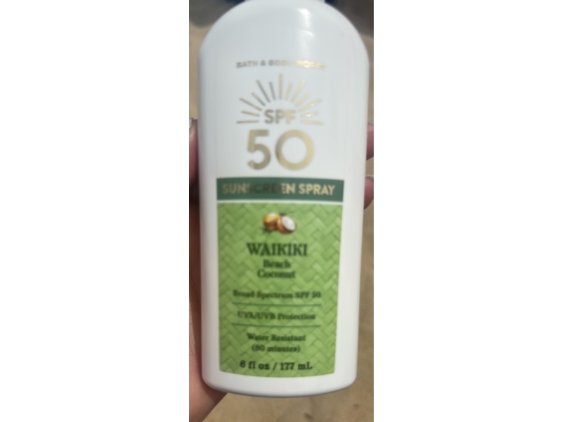 Bath & Body Works Sunscreen Spray,Waikiki, SPF 50, 6 fl oz/177 mL