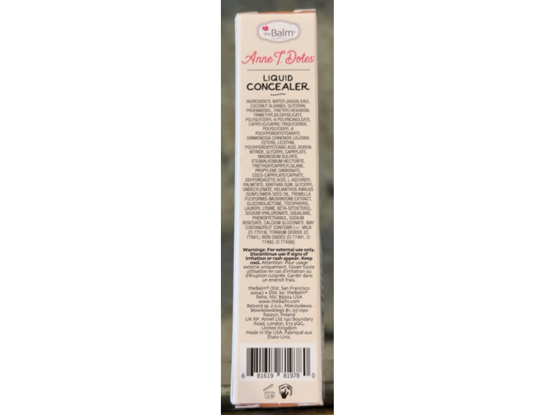 The Balm Anne T. Dotes Liquid Concealer, 24, 0.39 fl oz/11.8 mL