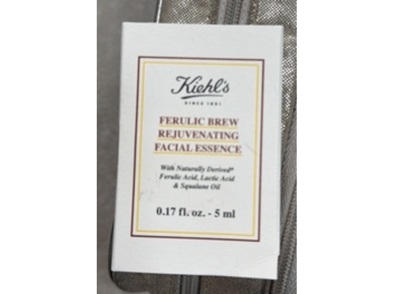 Kiehl's Sinsce 1851 Ferulic Brew Rejuvenating Facial Essence, Ferulic Acid, Lactic Acid & Squalane Oil, 0.17 fl oz/5 mL