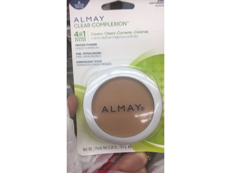 Almay Clear Complexion Pressed Powder, Light/Medium 200, 0.35-Ounce Packages (Pack of 2)