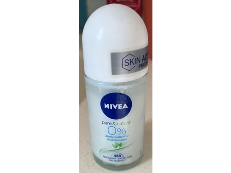 Nivea Pure & Natural Deodorant, 50 mL