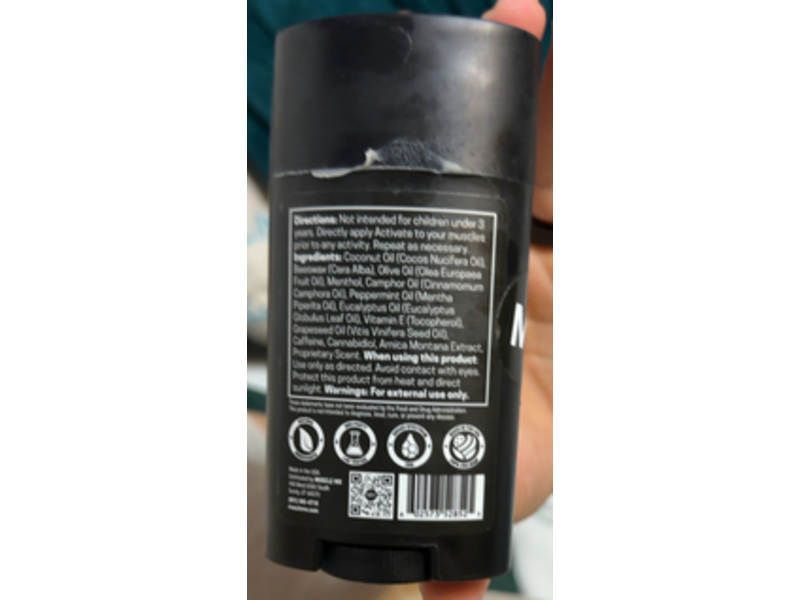 Muscle MX Activate CBD Balm, 350 mg, 2.5 oz/75 g