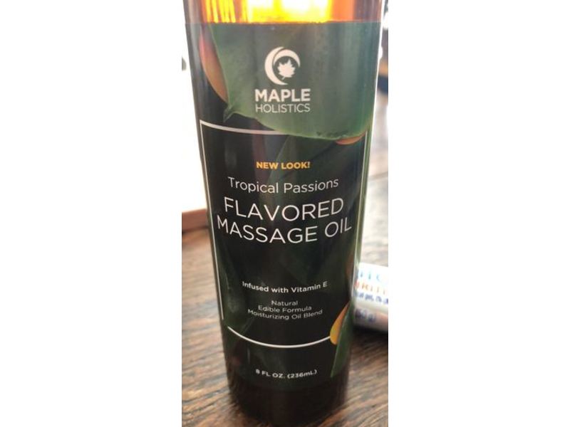 Maple Holistics Flavoured Massage Oil, Tropical Passions, 8 fl oz/236 mL