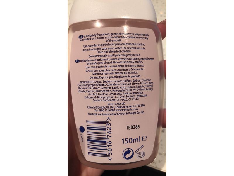 Femfresh Soap Free Wash, Lightly Fragranced, 150 ml