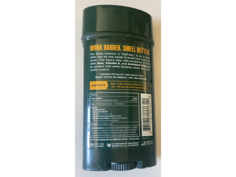Duke Cannon Supply Co. Antiperspirant Deodorant, Sawtooth, 3 oz