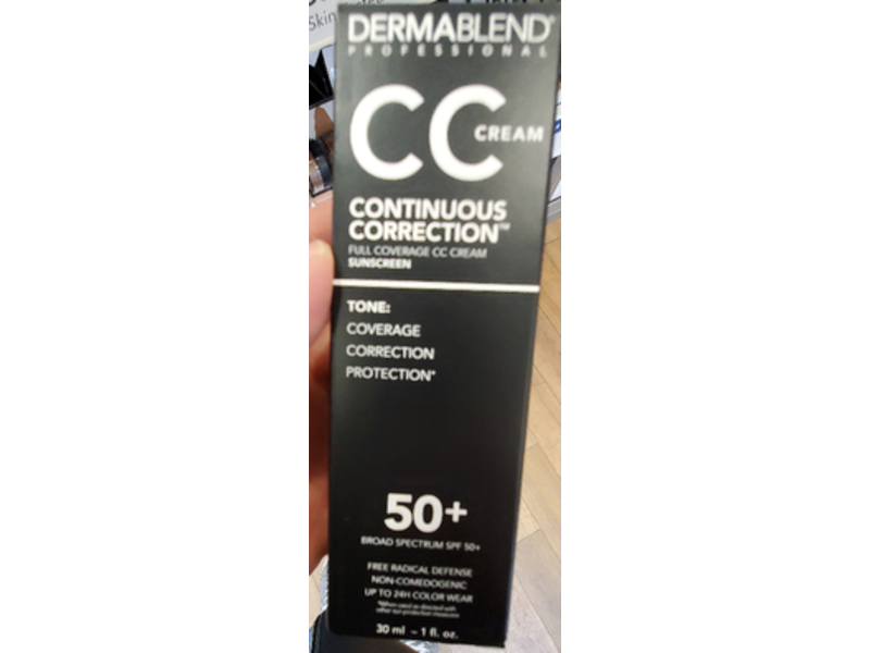 Dermablend Continuous Correction Tone-Evening CC Cream Foundation, SPF 50, 45N, 1 fl oz/30 mL