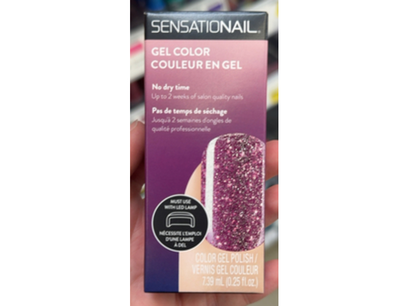 Sensationail Gel Color Nail Polish, Light Em' Up, 0.25 fl oz/7.39 mL