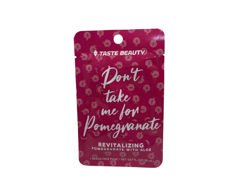 Taste Beauty Revitalizing Face Mask, Don't Take Me For Pomegranate, 0.67 fl oz/20 mL