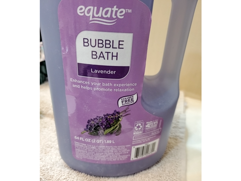 Equate Bubble Bath, Lavender, 64 fl oz/1.89 L