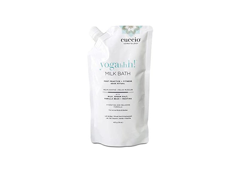 Cuccio Yogahhh! Milk Bath, Milk, Epsom Salt, Vanilla Bean+Mastiha,16 oz/453 g