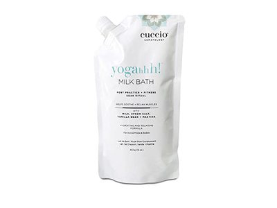 Cuccio Yogahhh! Milk Bath, Milk, Epsom Salt, Vanilla Bean+Mastiha,16 oz/453 g