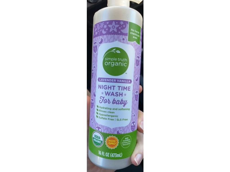 Simple Truth Organic Night Time Baby Wash, Lavender Vanilla, 16 fl oz/473 mL