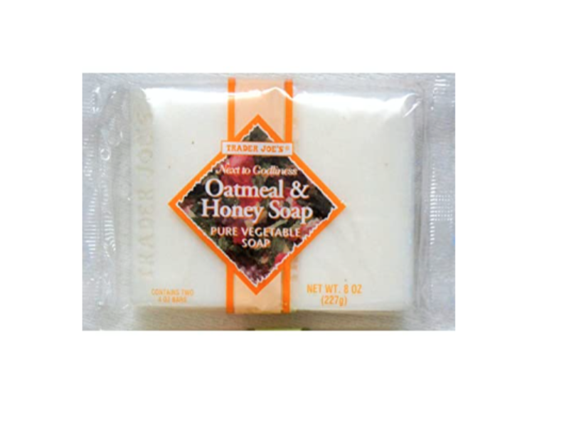 Trader Joe's Next To Godliness Pure Vegetable Soap, Oatmeal & Honey Soap, 8 oz/227 g