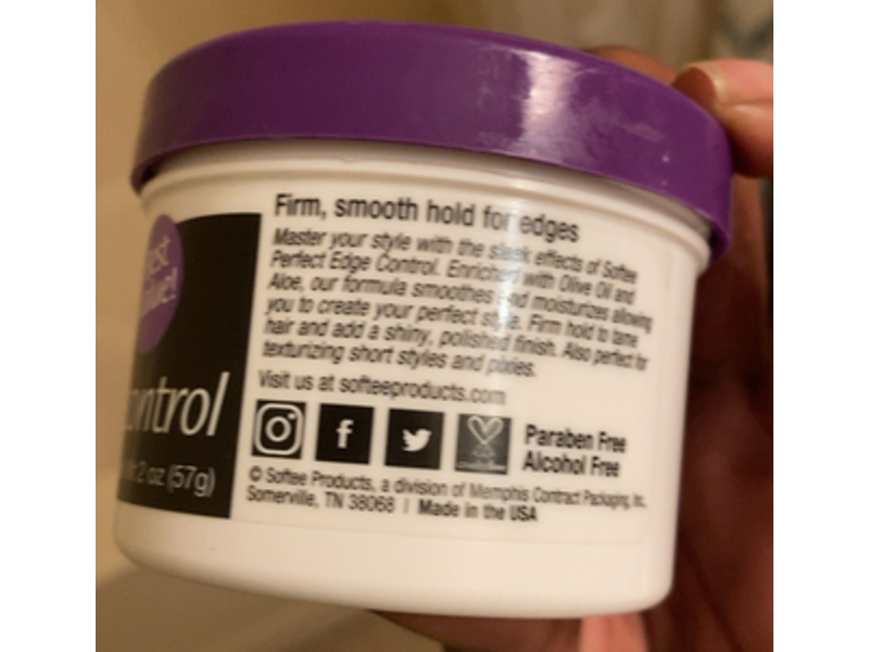 Softee Perfect Edge Control Texturize, Olive Oil & Aloe, 2 oz/57 g