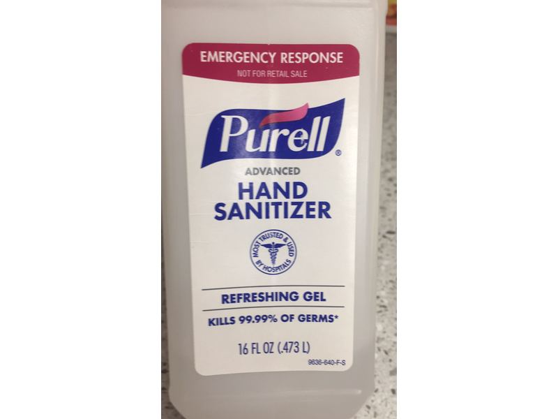 Purell Advanced Hand Sanitizer, Refreshing Gel, 16 fl oz/0.473 L, Pack Of 12