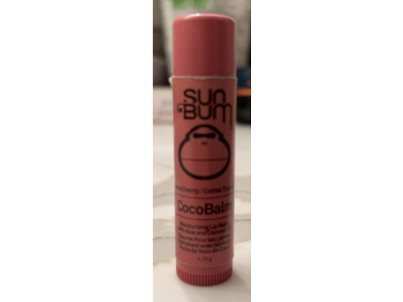 Sun Bum Coco Balm Moisturizing Lip Balm, Groove Cherry, 4.25 g