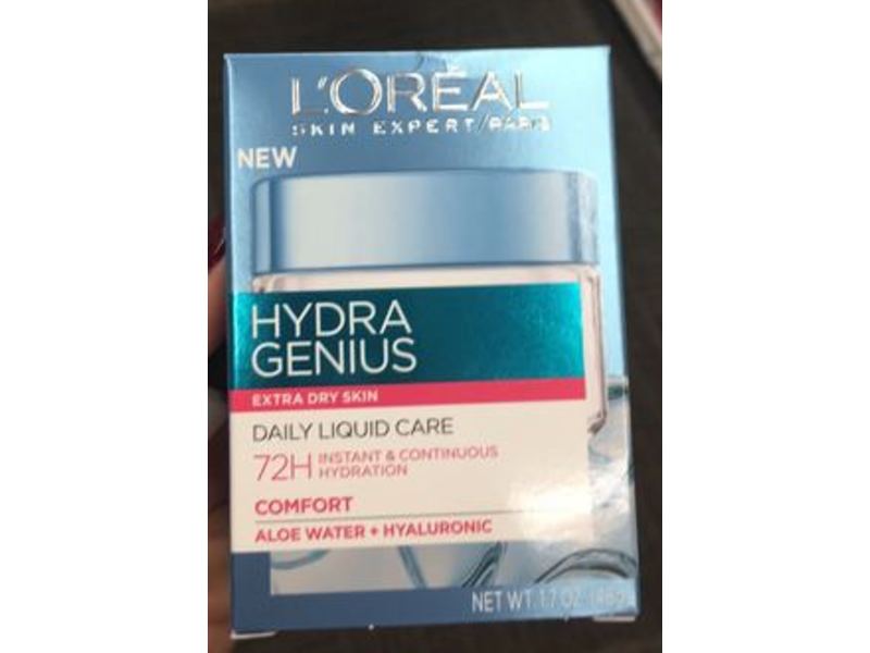 L'Oreal Paris Hydra Genius Daily Liquid Care, Aloe Water + Hyaluronic Acid, 1.7 oz/48 g