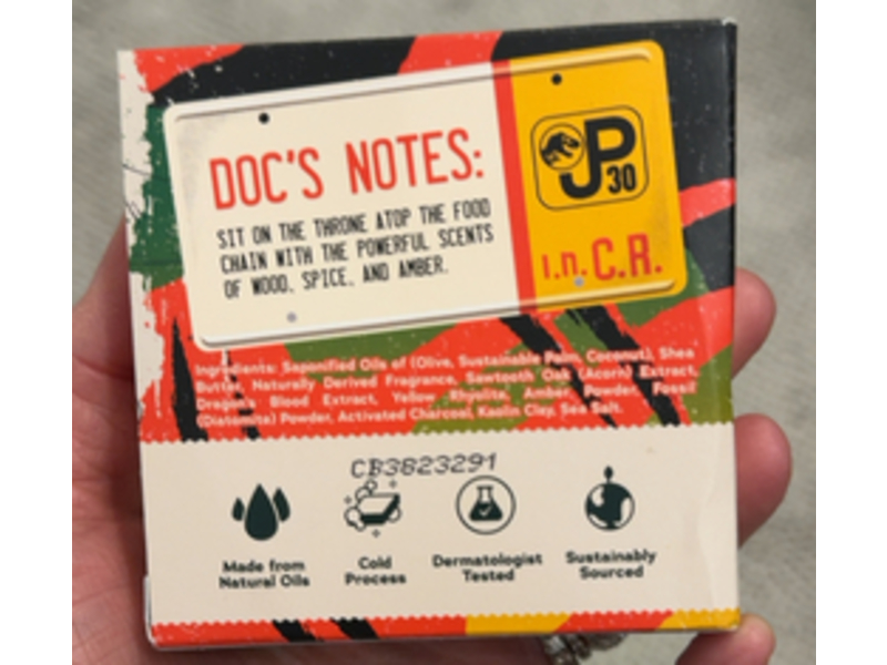 Dr. Squatch Jurassic Park Natural Bar Soap, King Of The Briccs, 5 oz/141 g