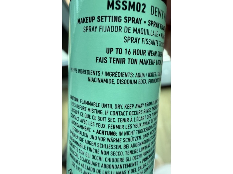 NYX Dewy Finish Makeup Setting Spray, 0.60 fl oz/18 mL