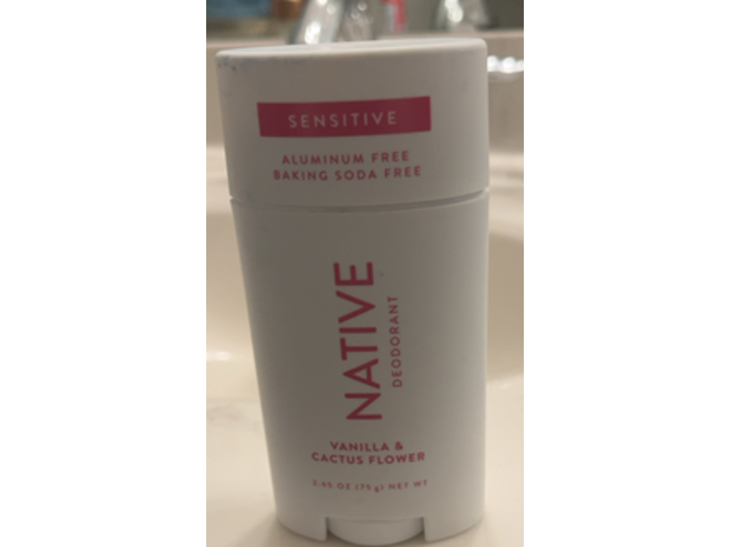 Native Sensitive Deodorant, Vanilla & Cactus Flower, 2.65 oz/75 g