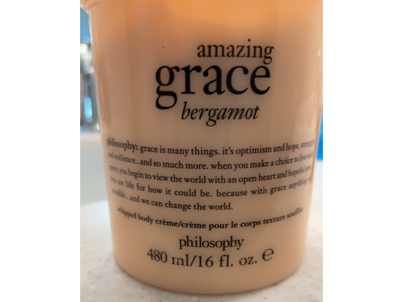 Philosophy Whipped Body Creme, Amazing Grace Bergamot, 16 fl oz/480 mL