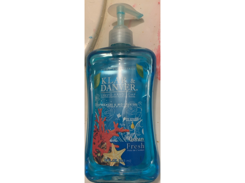 Klar & Danver Liquid Hand Soap, Ocean Fresh,15 fl oz/443 mL