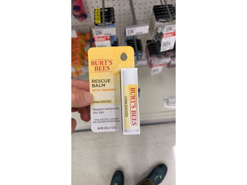 Burt's Bees Rescue Balm, Unscented, 0.15 oz/4.25 g